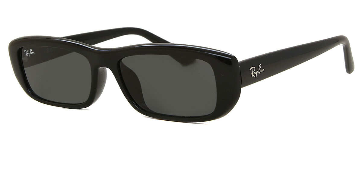 Ray-Ban RB4436D Asian Fit 667787 Rectangulaire Noir lunettes de soleil ...