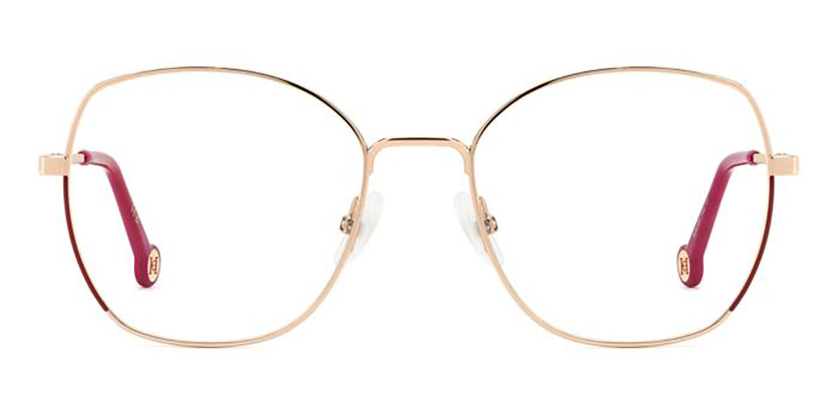 Yk9 Carolina Herrera HER 0281 YK9 Carré Burgundy Copper Gold lunettes ...